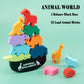 Wooden Blocks Stacking Toys For Kids, Aulegu Animal Balance Game For Toddler, Fine Motor Skill Toys For 3 4 5 6 7 Year Old, Farm