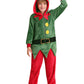 Iimmer Christmas Kids Warm Party Elf Pullove Jumpsuit Santa'S Helper Hodded Ugly Onesie Red And Green 8 Years