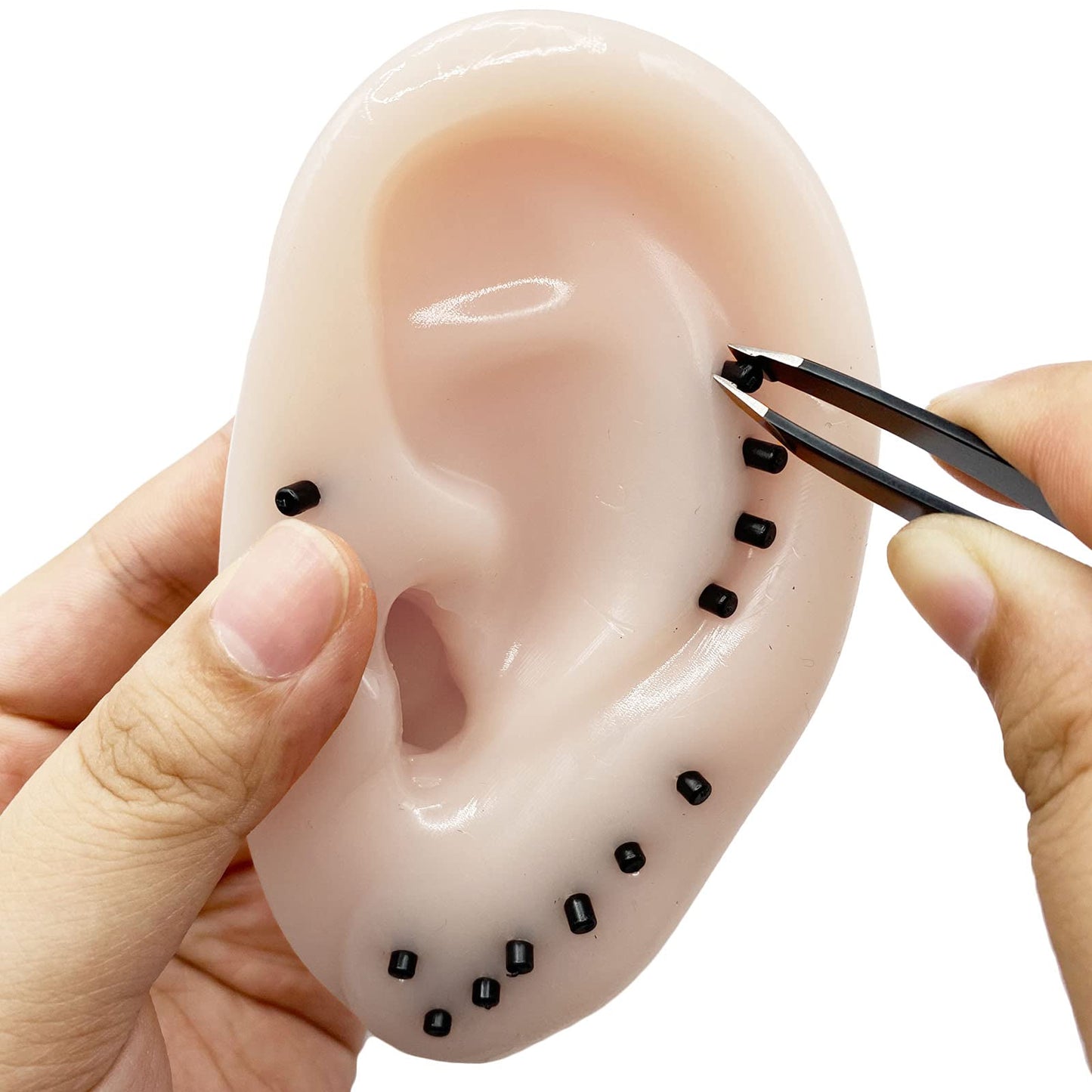 Funnysquee Novelty Popping Pimples Blackhead Toy Ears Shaped Pimple Popping Decompression Acne Blackhead Fan Remover Fun Toy(Upgraded Tweezers)