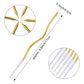 BBTO 48 Pieces Twisty Birthday Spiral Cake Candles, Metallic Gold, Synthetic Plastic Wax, Perfect for Parties and Weddings