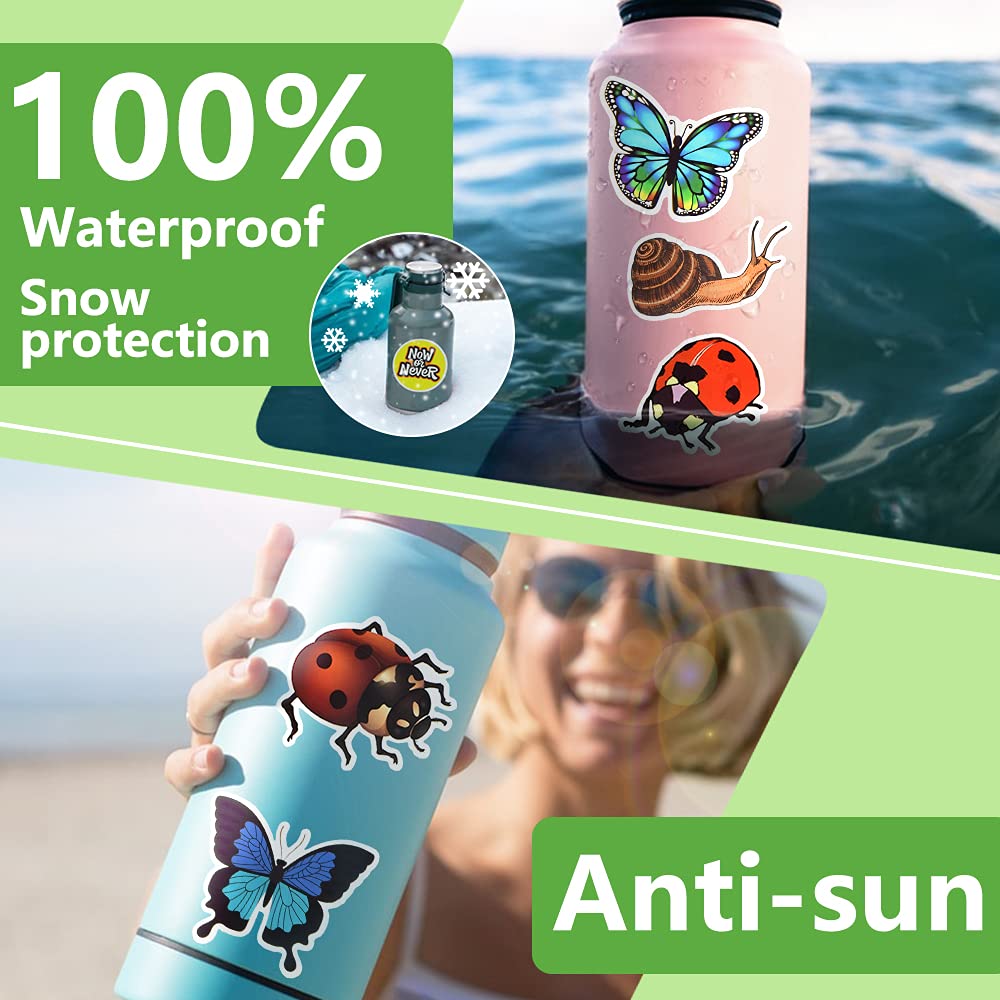 Detickers Bug Stickers For Kids Insect Stickers For Scrapbooking For Teachers Stickers For Water Bottles Waterproof Insect Stick