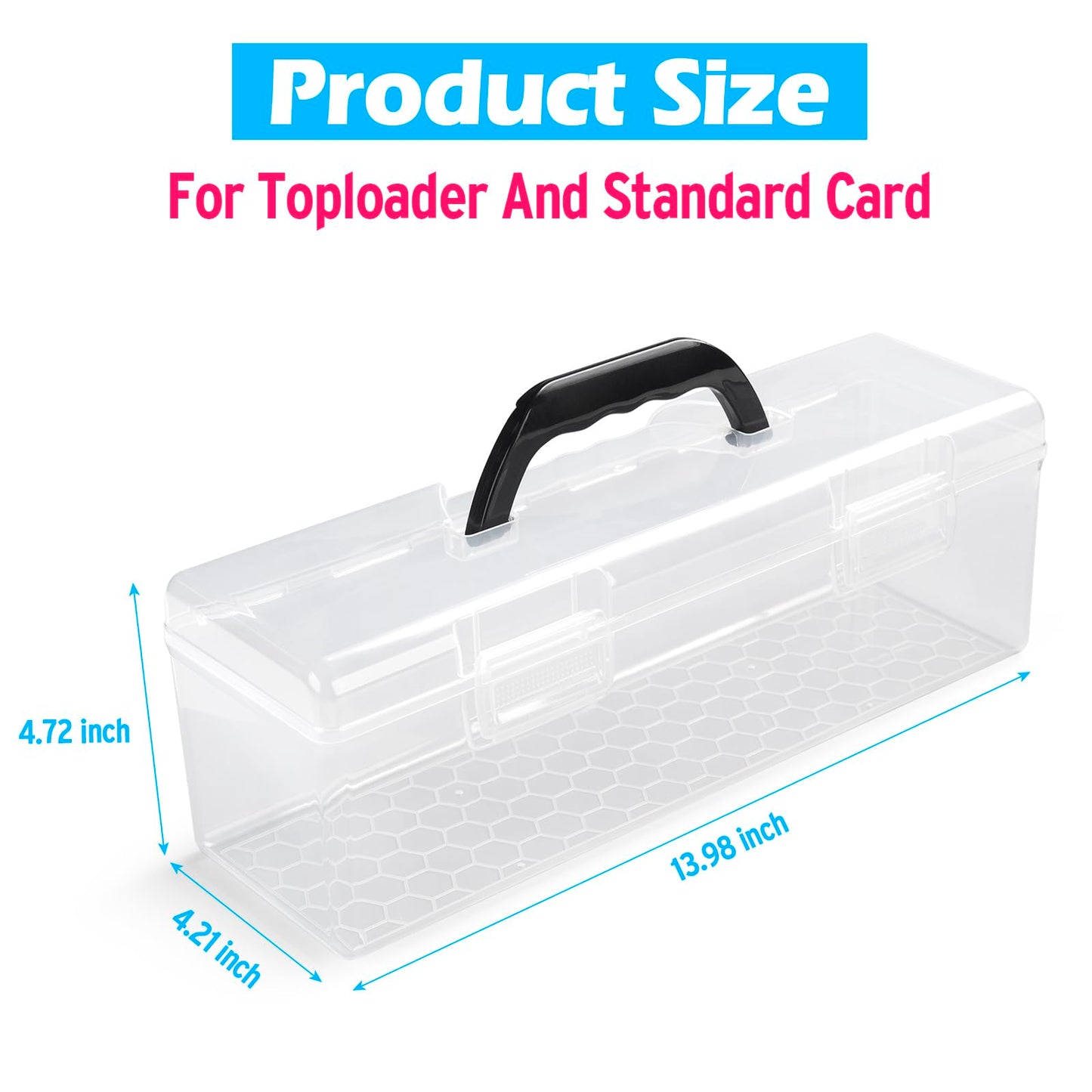 Sunezlgo Storage Box For Toploader, Trading Card Storage Box, Card Storage Box Plastic, Playing Card Case, Large For Toploaders