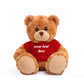 Plushland Teddy Bear 11 Inch, Stuffed Animal Personalized Gift - Great Present For Mothers Day, Valentine Day, Graduation, Birthday,Anniversary, Get Well,Christmas (Mocha Bear, Red)