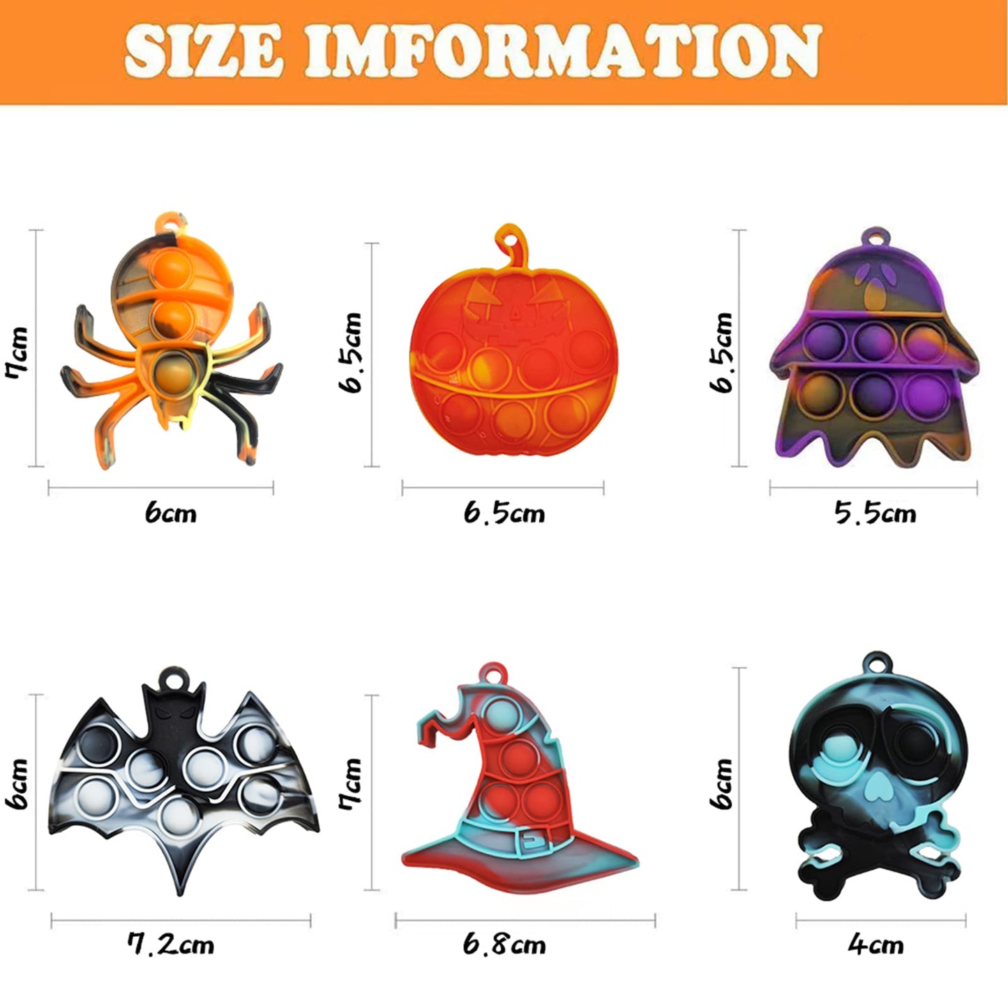 36-Pack Christmas Mini Pop Keychain Fidget Toys, Christmas Day Gifts For Kids Mini Pop Bubble Christmas ,Party Favors Silicone Fidget Keychain Fidget Toy