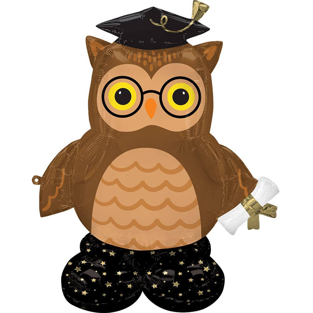 44 Inch Airloonz Grad Wise Owl Air-Fill Balloon