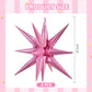 Toniful 4 Pcs 22Inch 4D Pink Explosion Star Foil Balloons 14Point Light Pink Star Mylar Balloons For Party Backdrop Christmas Ne