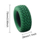 LAFEINA 1:10 Rally Car 75mm Rubber Tires and Wheel Rims for 1/10 Scale HSP 94123 HPI Kyosho Tamiya RC On Road Car(Green)