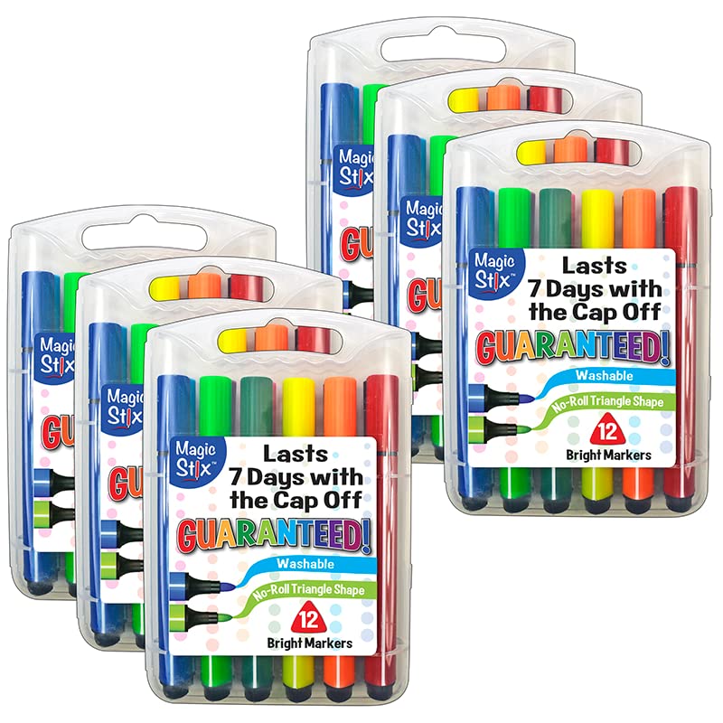 Triangular Markers, 12 Per Pack, 6 Packs – Toytooth