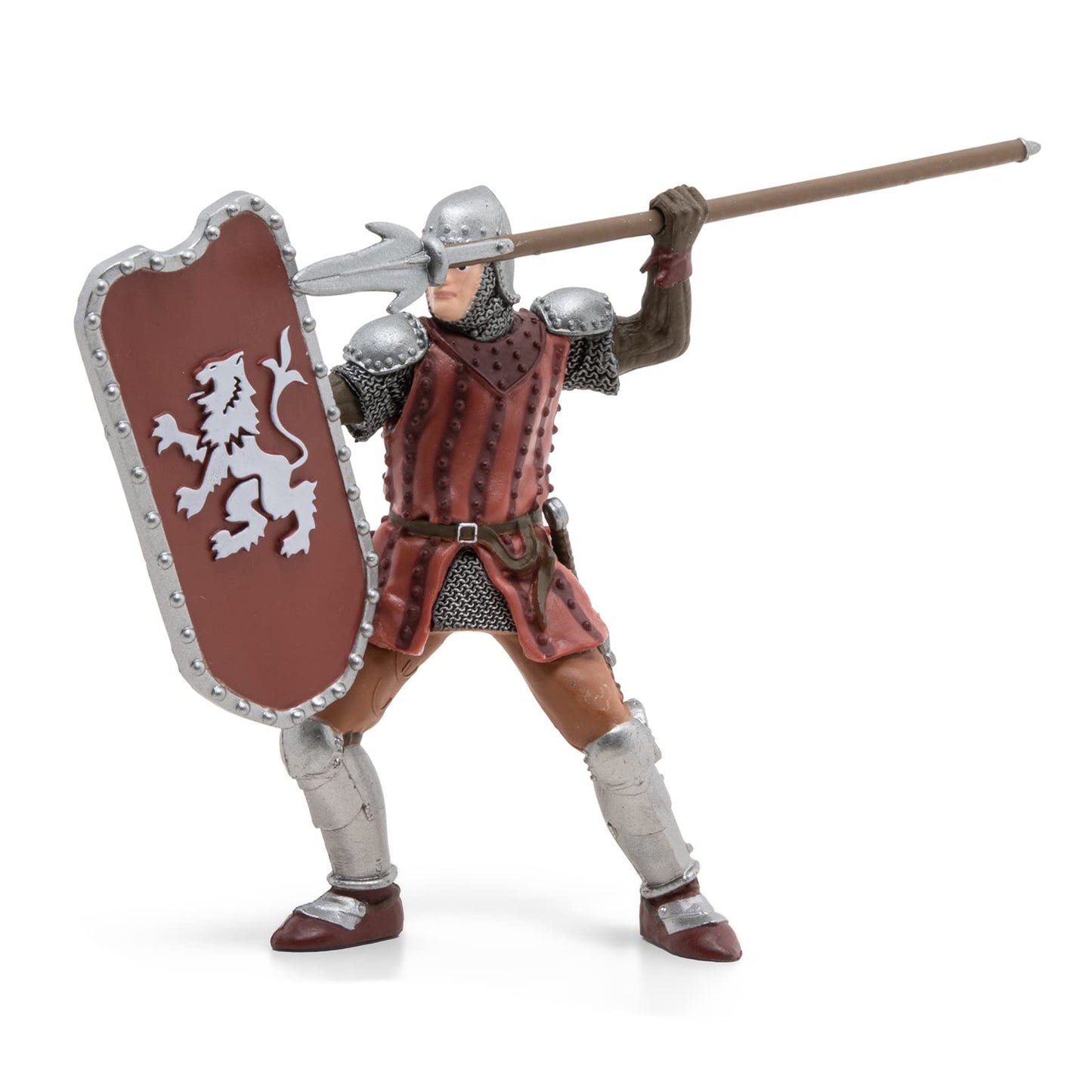 Papo Knight with Javelin - Hand Painted Medieval Figurine - Durable PVC - Medium Multicolor - Model 39756 - Ages 3+ - Collectible