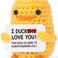 Haibeot Cute Handmade Crochet Duck Gift - 2" Yellow Animal for Her, Anniversary, Birthday, Valentine's, Christmas