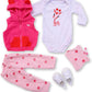 scnbom Reborn Baby Dolls Girl Clothes for 17-22inch Outfits Accesories (Giraffe 5pcs Set)