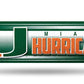 Rico NCAA Miami Bumper Sticker, 9 x 4, Logo Color