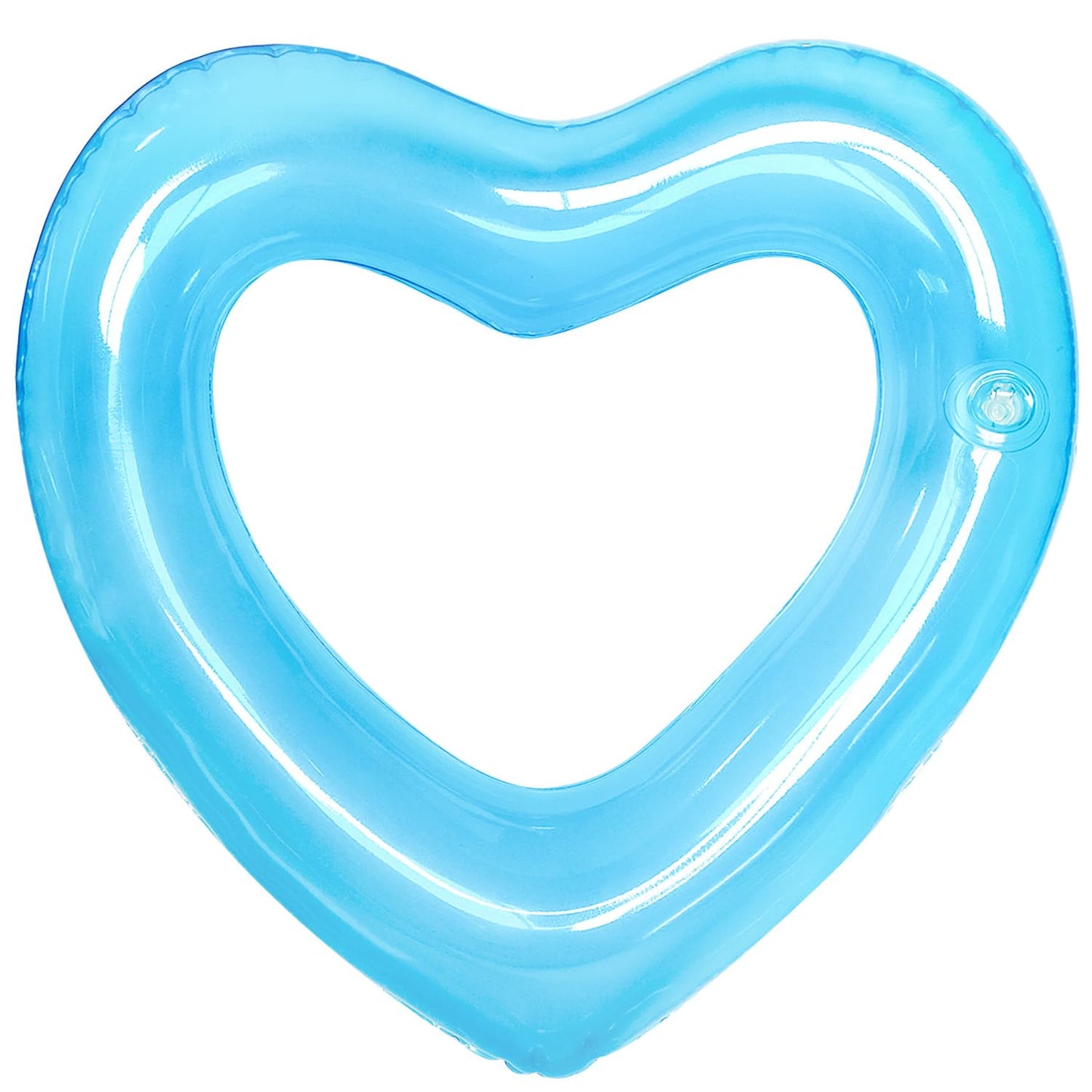 Kid Heart Pool Float for Kids Kid Pool Floats  Water Fun Beach Party Toys for Kids Birthday Scene Layout Props. (18 in  Transparent Blue)