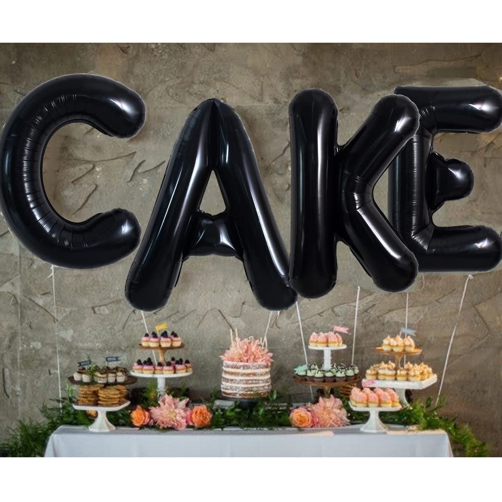 Toniful 40 Inch Large Black C Letter Balloons Jumbo Helium Balloons,Foil Mylar Big Alphabet Balloons For Birthday Party Annivers