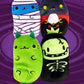 Cats Vs Pickles - Scary Collection #2 - Catzilla, Count Catula, Coder Cat, & Skully - 4-Pack - 4' Cute Cuddly Collectible Bean Plush Toy - Are You Team Cat Or Team Pickle? Collect Them All!