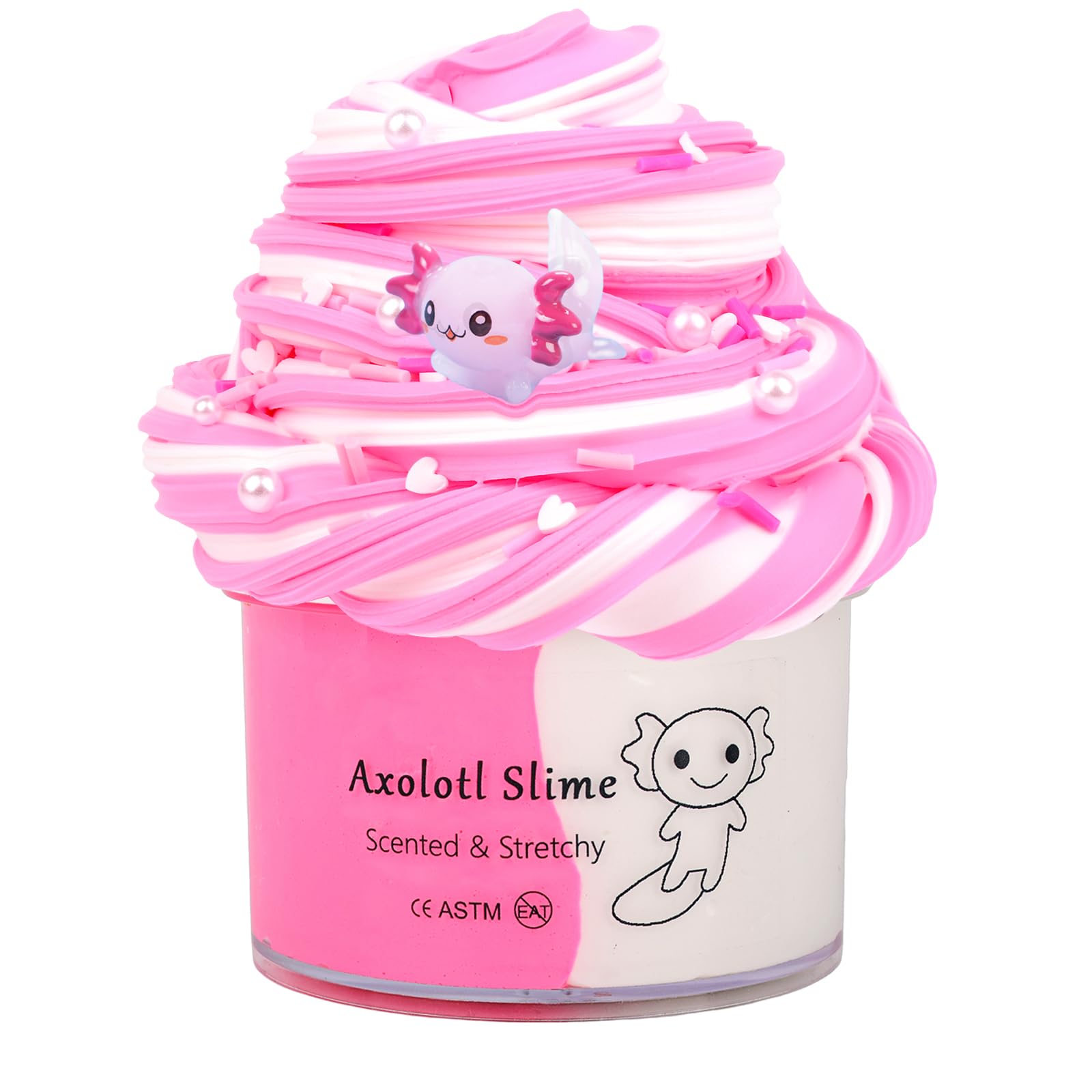 Axolotl Butter Slime - Premium Diy Scented Peach Slime For Boys & Girls, Ages 4-12 - Party Favors & Christmas Stocking Fillers