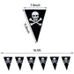 Tatuo 60 Pcs Pirate Banner Skull Halloween Pirate Flag Birthday Party Decorations Jolly Roger Ship Triangle Pennant Bunting Deco