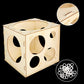 Auihiay 2-10 Inch Collapsible Wood Balloon Sizer Box Cube, Balloon Size Measurement Tool For Balloon Decorations, Balloon Arches, Balloon Columns (9 Holes)