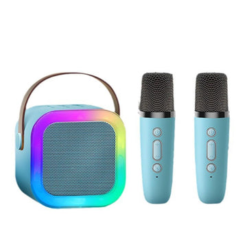Mini Karaoke Machine With 2 Wireless Microphones For Kids Adults, Kids Karaoke Machine For Girls 18 Pre-Loaded Songs 4, 5, 6, 7,