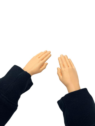 Munnygrubbers - 1 Pair Tiny Hands With Sticks - Mini Little Hand Stick Puppet - Halloween Costume - Strong Hand Prop - Scary Movies - Novelty Toy Gift - Tiktok Famous - (Normal 1X Set)