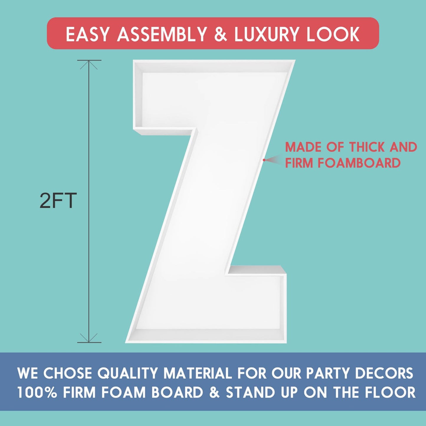 2Ft Letter Z Mosaic Balloon Frame Letter Diy Fillable Letters Kit For Birthday Party Wedding Backdrop Decor
