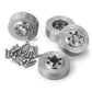 QUE-T 4pcs Stainless Steel Wheel Weights for 1/10 RC 2.2'' Beadlock Rims Wraith D90