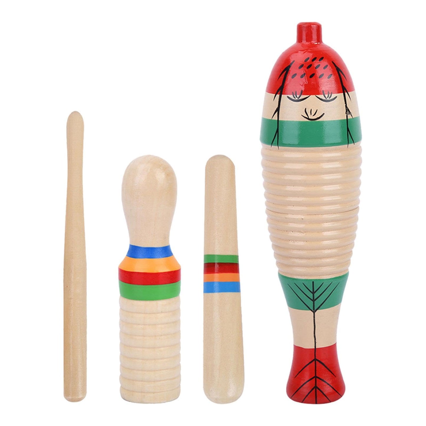 Calandis Montessori Percussion Instruments Wood For Babies Boys Girls Party Toys 4 Pieces | Music & Art | Educational