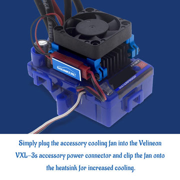 OGRC ESC Cooling Fan Aluminum Alloy ESC Cooling Fan for traxxas 1/10 Slash 4x4 Stampede 4x4 VXL-3s Rustler for Traxxas 3340 Veli