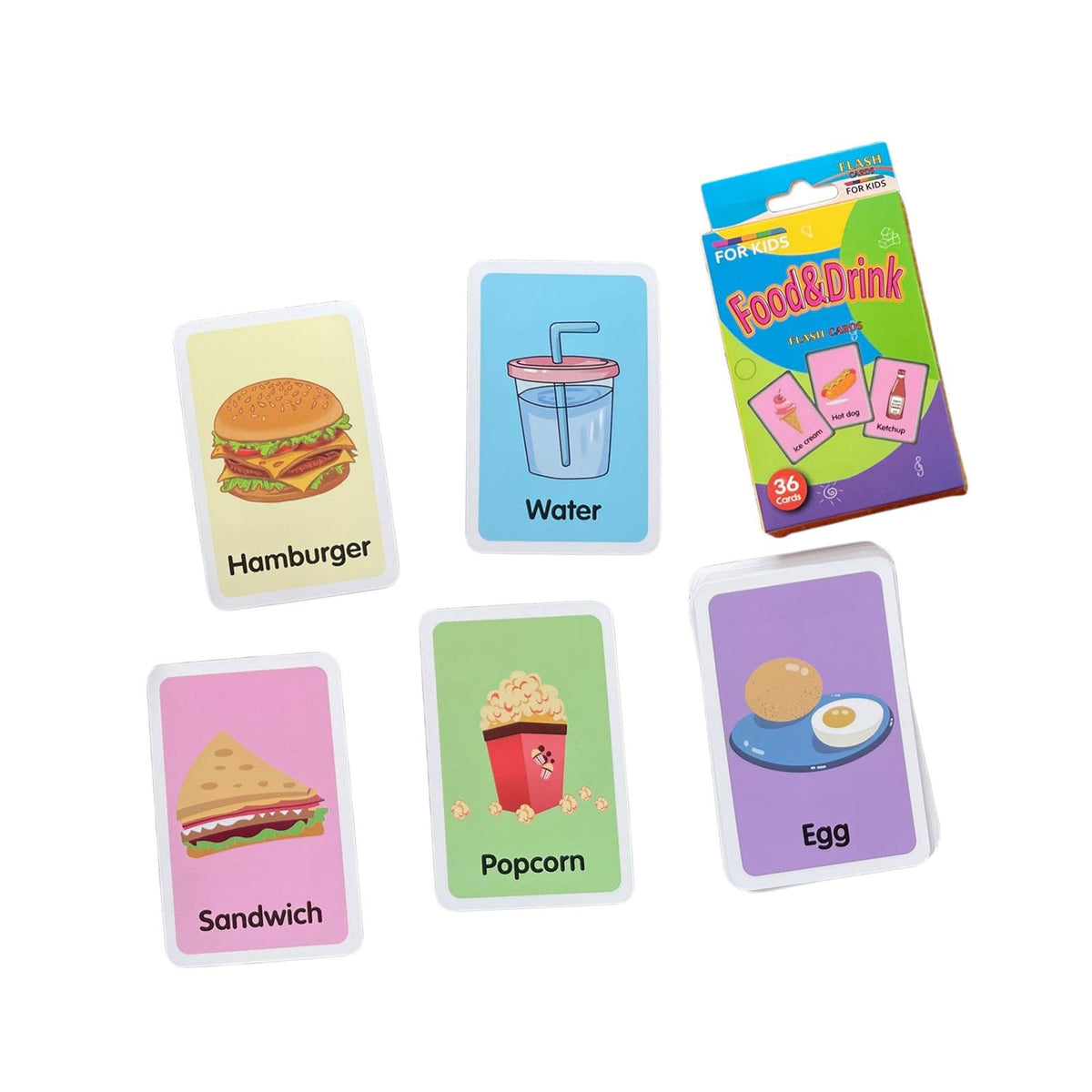 Merishopp36 Pieces Learning Flashcards Toddlers Toys Children Cognition Cards For Baby Food And Drink|Toys & Hobbies|Educational