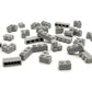 192Pcs Masonry Walls Gray Building Bricks Loot Pieces Accessories Brick Bazaar Compatible Classic Creative Toy (Light Gray)