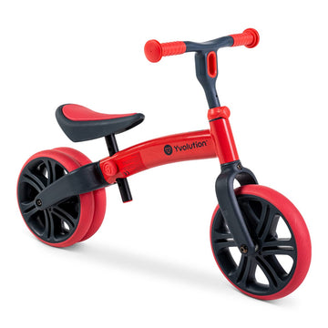 Yvolution Y Velo Junior Toddler Balance Bike | 9 Inch Wheel No-Pedal Training Bike for Kids Age 18 Months to 4 Years(Red)