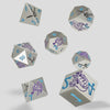 GU BEI TE Metal DND Dice Set,Dragons and Warriors DND Dice 7-Pcs Metal Polyhedral Dice Set for Dungeons and Dragons RPG MTG Tabl