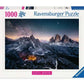 Ravensburger Beautiful Mountains - Three Peaks, Dolomites - 1000 Piece Jigsaw Puzzle | Breathtaking Alpine Landscape | Softclick