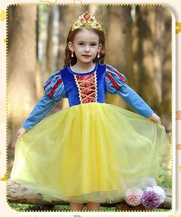Itvti Princess Costume For Girls Dresses Toddler Kids Outfit For Halloween Birthday Party Cosplay With Accessories(Tag 120)