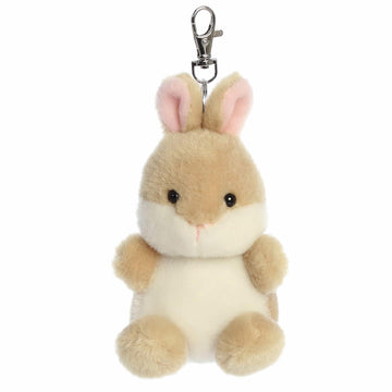Aurora Adorable Palm Pals Ella Bunny Clip-On- Fun Collectible Plush For Kids and mature-themed Collectors - Perfect For Backpacks and Birthday Gifts - Brown 4 Inches