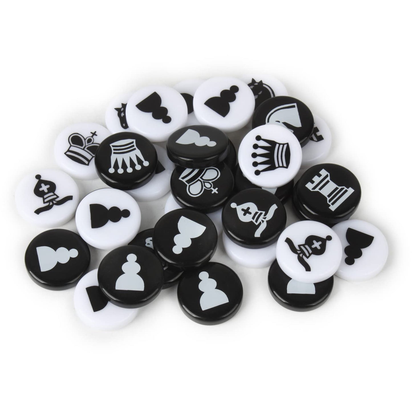 Andux Chess Backgammon Pieces Plastic Only Pawns Pieces XQZ-04 (Chess Pieces)