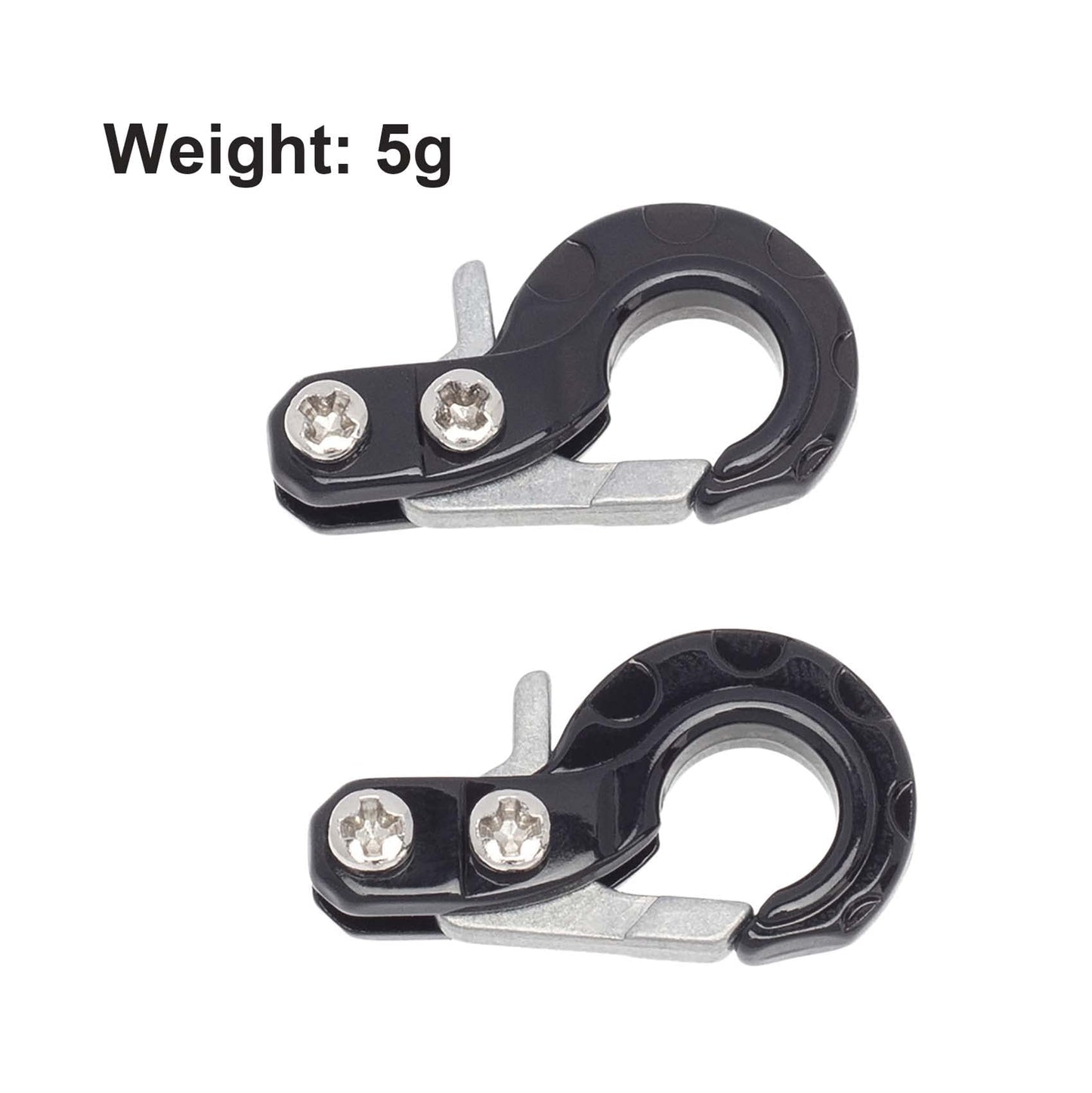 Lafeina Rc Crawler Winch Hooks, Metal Trailer Tow Hook For 1/10 Rc Car Scx10 Tamiya Cc01 D90 D110 Tf2 Trx4 Accessories (Black)