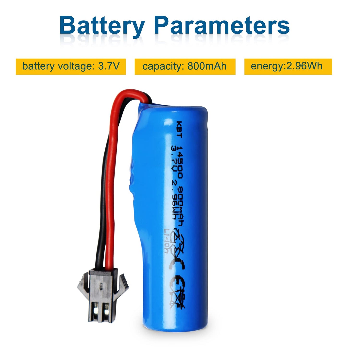 KBT RC Car Lithium Battery: 7.4V 1500mAh Rechargeable Li-ion Battery, 15C High Drain Discharge Batteries for RC Cars, Boat Spare