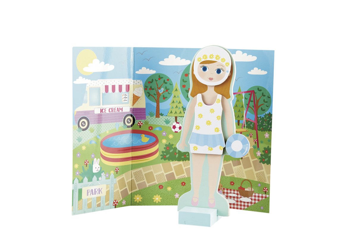 Floss & Rock Magnetic Dress Up Wooden Doll (Elsie)