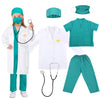 Acecharming Kids Doctor Costume, Child Role Play Costumes Unisex Doctor Fancy Dress Costume Doctor Scrubs For Kids Doctor And Nu