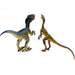 Gemini&Genius Velociraptor Compsognathus Dinosaur Toys, Dinosaur Action Figures With Moveable Jaw And Hands, Realistic Dinos Toys, Great Gift For Kids Or Dino Lovers Collection And Display