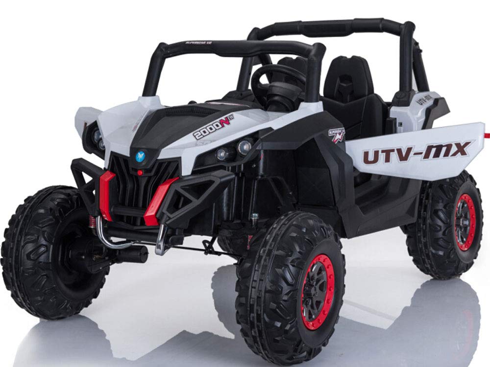 Mototec Mini Moto Utv 4X4 12V White (2.4Ghz Rc)