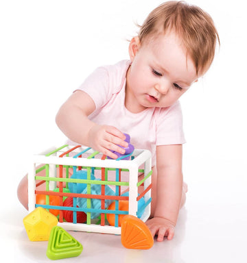 Longmire Plastic Baby And Toddler Baby FirstS Block Shape Sorter Colors Abcd Shape Toys For 1 Year Old Girl (Multi Color) (Bloc