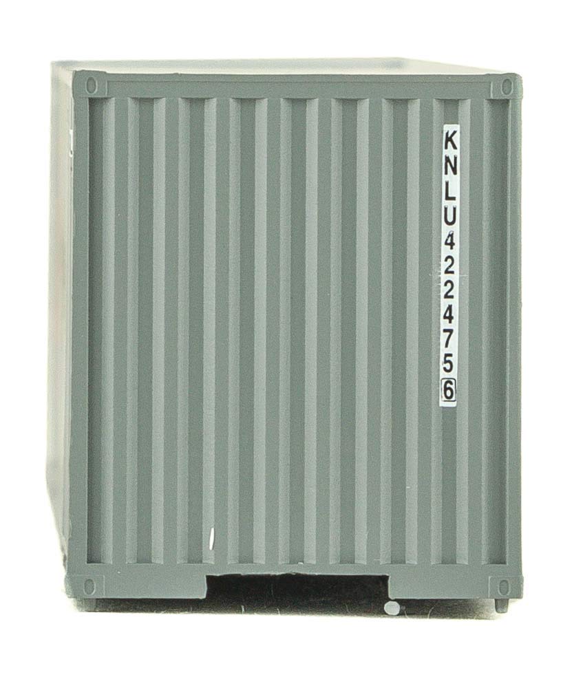 Walthers Scenemaster Ho Scale Model Of Nedlloyd (Gray, Orange, Black) 40' Hi Cube Corrugated Container W/Flat Roof,949-8219