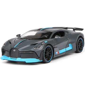 1:32 Bugatti Divo zinc Alloy Pull Back Car Diecast Electronic Toys with Lights and Music,Decorative,Mini Vehicles Toys for Kids,