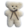 funlife 100% Australian Soft Lambskin Flat Teddy Bear for Baby Birthday Gift,Natural Snuggle Bear for Infant,Cream