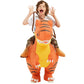 Goosh Inflatable Dinosaur Costume Kid Riding Air Funny Blow Up Dinosaur Costume For Halloween Cosplay Party(7-10 Yrs)