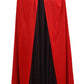 Makroyl Black Red Reversible Goth Pirate Vampire Witch Cloak Unisex Christmas Halloween Cosplay Capes (Medium, Red/Black)