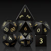 Obsidian Dice D&D,Dndnd Full Set Gemstone Dice Set With Grogeous Gift Case For Dungeons And Dragon And Tabletop Game (Obsidian)