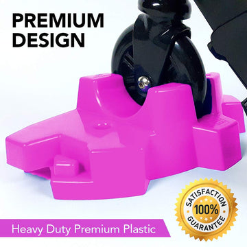 50 Strong Scooter Stand - Fits Most Scooters - Interlocking Offset Extra Stable Base - Pink
